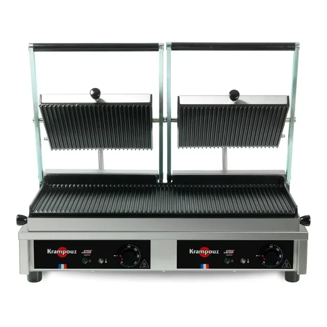 Multi-Function Large Capacity Contact Grill - Ribbed Non-Stick Plates