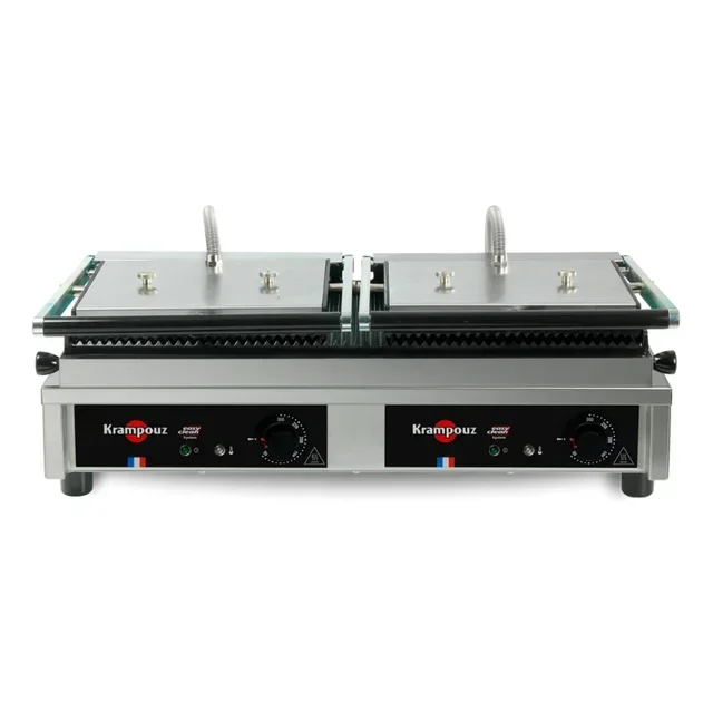 Multi-Function Large Capacity Contact Grill - Ribbed Non-Stick Plates