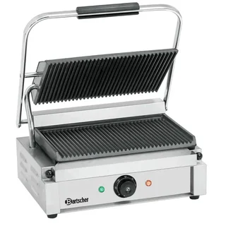 Panini Grill with Ribbed Cooking Plates - Contact Grill Machine