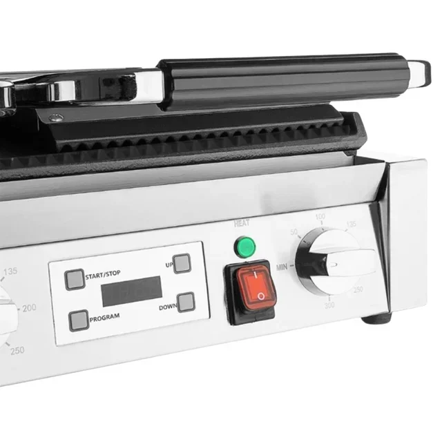 Grelha de Contato Profissional com Duplas Placas Estriadas