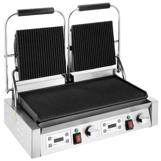 Grelha de Contato Profissional com Duplas Placas Estriadas