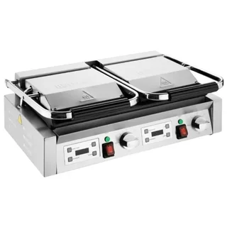 Grelha de Contato Profissional com Duplas Placas Estriadas