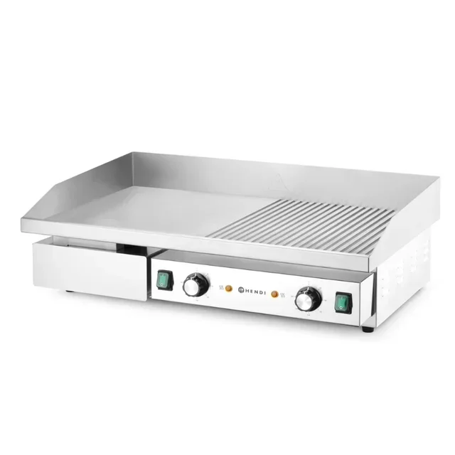 Double-Sided Grill Plate Grooved and Smooth - 717 x 383 mm