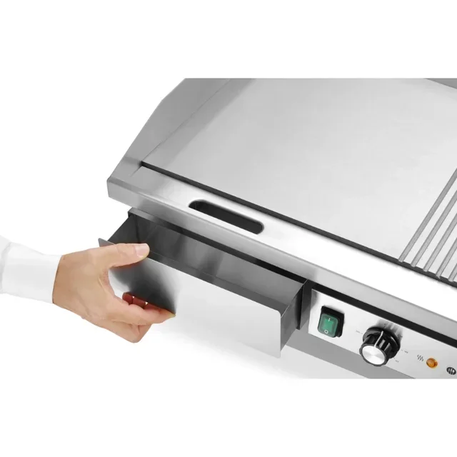 Double-Sided Grill Plate Grooved and Smooth - 717 x 383 mm