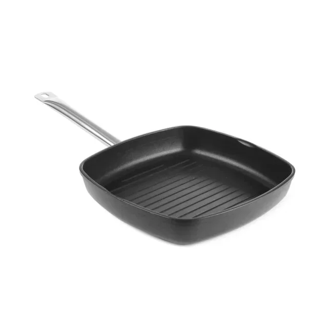 Sartén Grill de Aluminio Fundido Estriado 55x29 cm