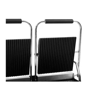 Double Panini Grill - Ribbed Cooking Plates