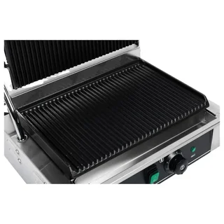 Large Panini Grill Ribbed Plate High Power