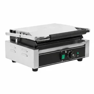 Large Panini Grill Ribbed Plate High Power