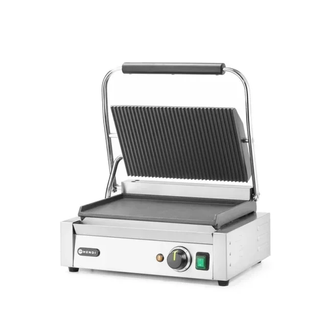 Professional Panini Grill - Mixed Ribbed and Smooth Plates