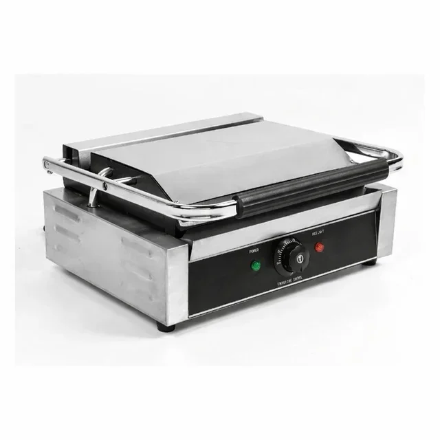 Máquina de Panini Profissional - Placas de Cozimento Lisas Antiaderentes