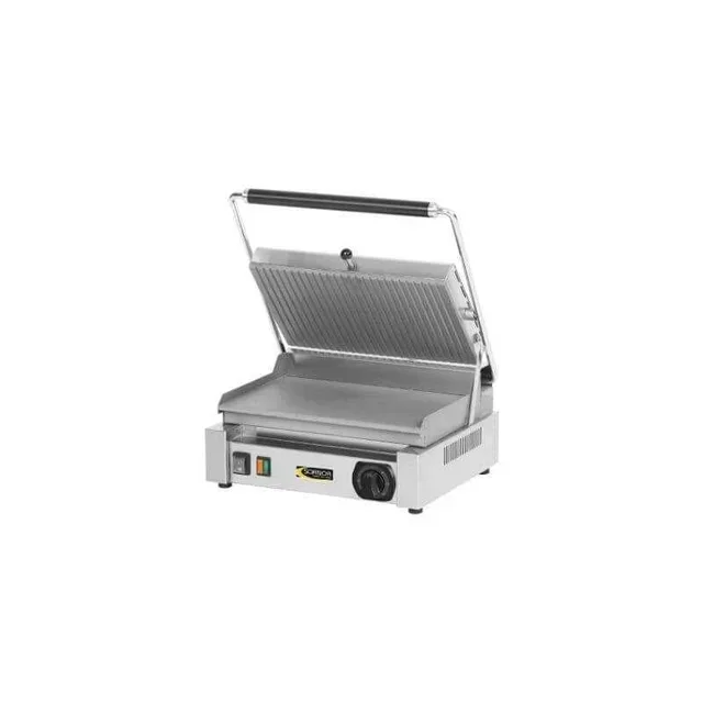 Professional Panini Press with Mixed Ridged and Smooth Plates