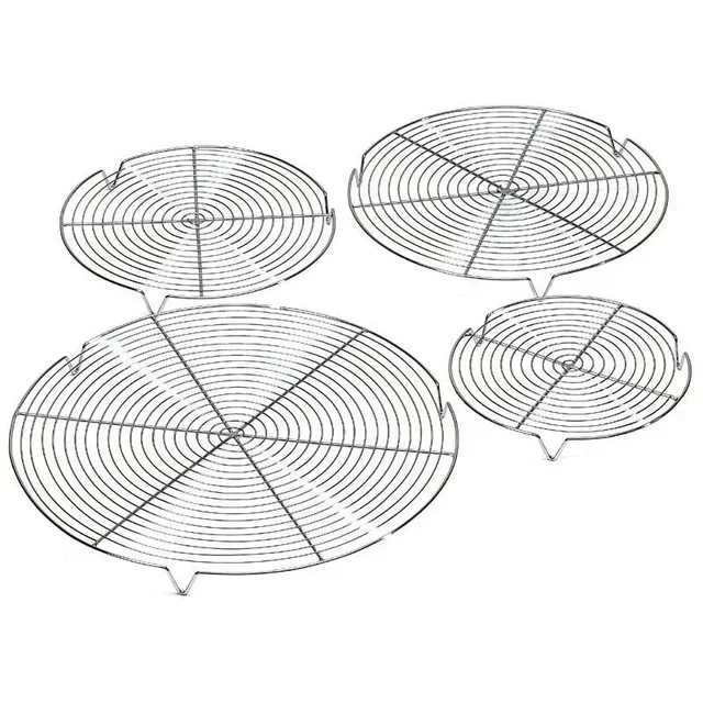Grille Circulaire Chromée sur Pieds - Diamètre 28 cm