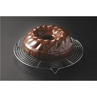 Runde verchromte Grillrost mit Füßen - Durchmesser 24 cm