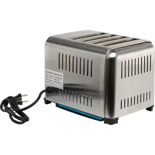 Tostadora 4 Rebanadas Acero Inoxidable - Ranura Doble Ancha