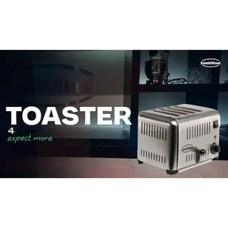 Tostadora 4 Rebanadas Acero Inoxidable - Ranura Doble Ancha