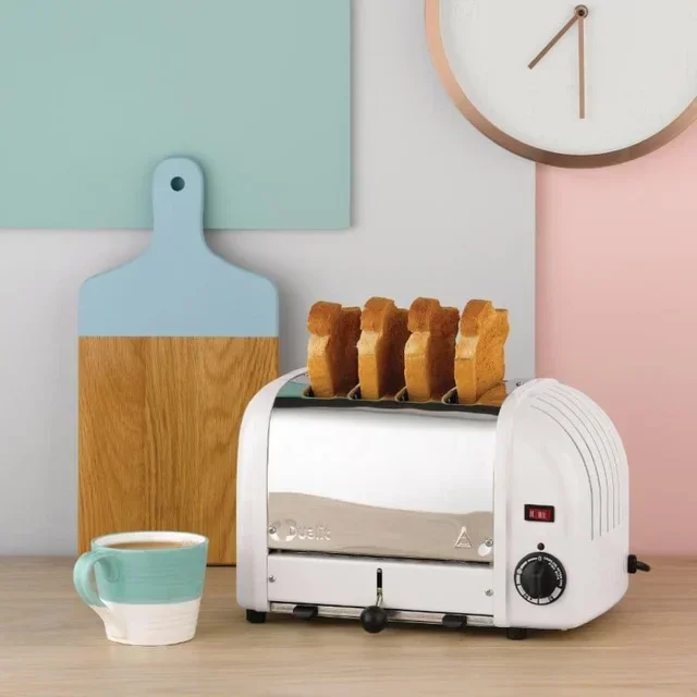 4-Slice Toaster White Color - Output 130 Slices/Hour