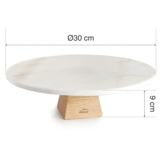 Natural Wood Pastry Table Round 30 cm