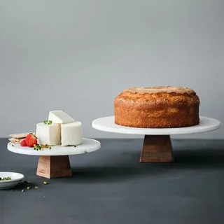 Natural Wood Pastry Table Round 30 cm