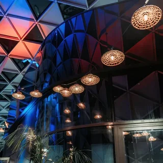 Guirlande Guinguette Raccordable 6 m avec Abat-Jour Jacinthe d'Eau - Collection Moorea Light