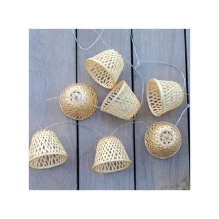 Solar and Plug-in LED Bamboo String Lights 3.8 m - Chill Hybrid