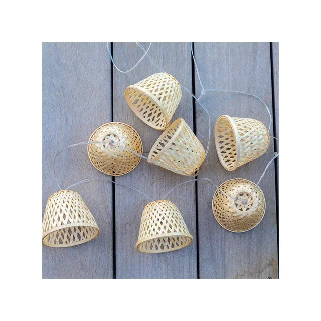 Solar and Plug-in LED Bamboo String Lights 3.8 m - Chill Hybrid