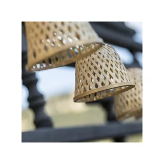 Solar and Plug-in LED Bamboo String Lights 3.8 m - Chill Hybrid