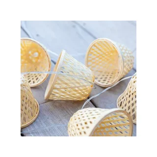 Solar and Plug-in LED Bamboo String Lights 3.8 m - Chill Hybrid