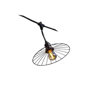 Catena Luminosa Esterno Metallo Gabbia 6 m - Illuminazione Giardino Acciaio