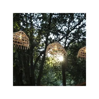 Outdoor Lichterkette mit Rattan Lampenschirm 6 Meter - Hawai Light
