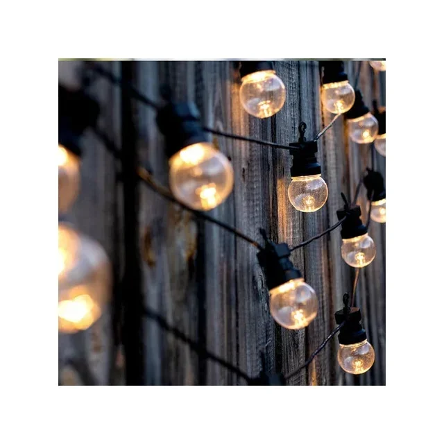 Outdoor Festoon String Lights Transparent 8.7 m - Party Clear