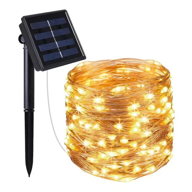 Solar Outdoor String Lights 11.9m 8 Modes Waterproof - Skinny Solar