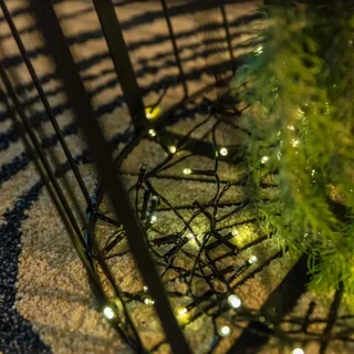 Catena Luminosa Solare Esterno 16,9m 8 Modalità Lampeggianti - Illuminazione Ambiente Calda