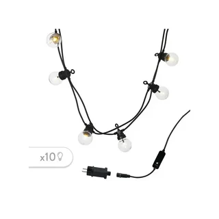 Cordão de Luz Solar e Elétrico 7,5 m - Lâmpadas LED Transparentes Party Clear Hybrid