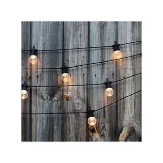 Cordão de Luz Solar e Elétrico 7,5 m - Lâmpadas LED Transparentes Party Clear Hybrid