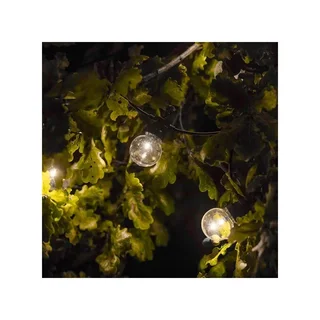 Cordão de Luz Solar e Elétrico 7,5 m - Lâmpadas LED Transparentes Party Clear Hybrid