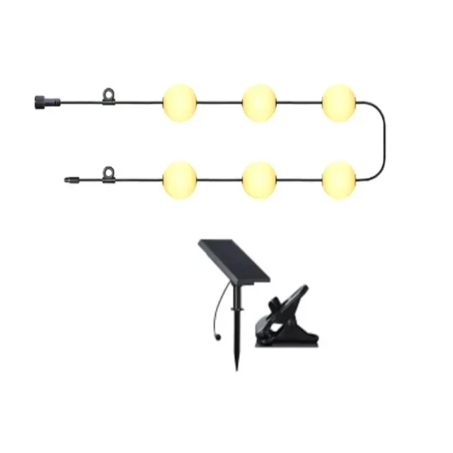 Catena Luminosa Solare Galleggiante Collegabile 5,5m Bolly Light Solar - Illuminazione Stagno e Piscina