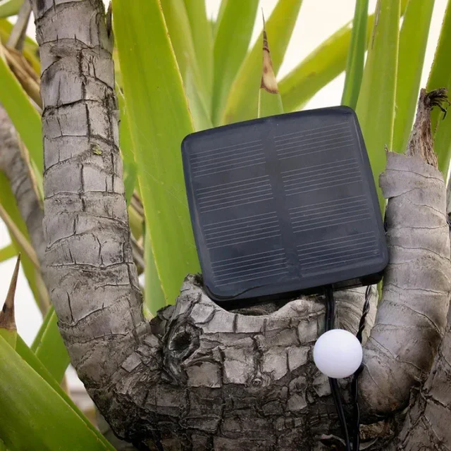 Solar LED Lichterkette Runde Glühbirnen 6,9 Meter Außen Billy