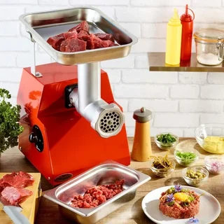 Moedor de Carne Elétrico Vermelho Profissional