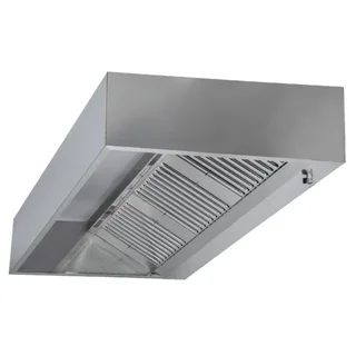 Coifa Cúbica 1100 mm de Profundidade com Iluminação LED e Extração Central - Comprimento 4000 mm Sem Motor Integrado
