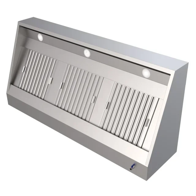 Wall-Mounted Hood Adjustable Depth 1100 to 1600 mm - Integrated LED Lighting