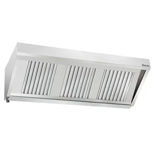 Professional Wall-Mounted Extraction Hood with Integrated Motor and LED Lighting - Width 1700 mm x Depth 700 mm