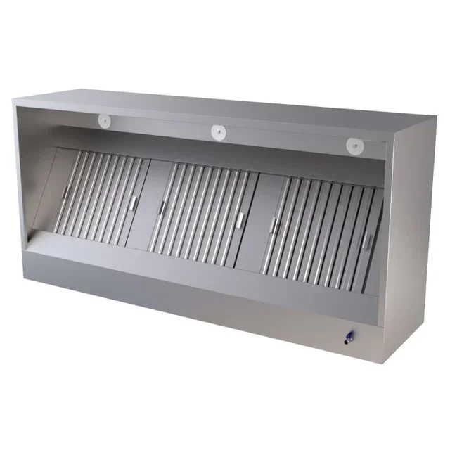 Cubic Exhaust Hood 950 mm Depth with LED Lighting - Width 1000 mm