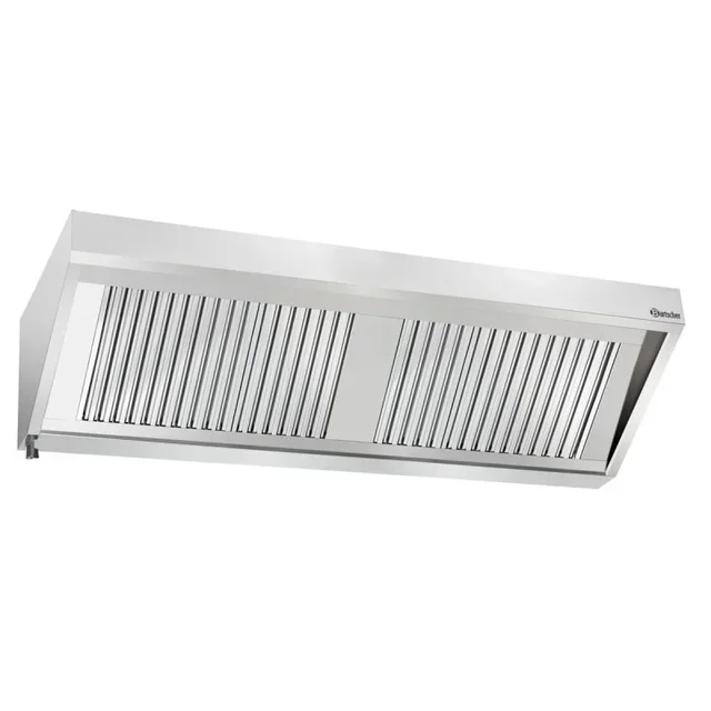 Wall-Mounted Professional Hood - Width 2000 mm x Depth 700 mm - Integrated Motor and LED Lighting