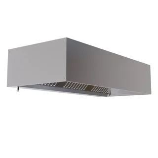 Hotte Cubique 900 mm Profondeur avec Éclairage LED et Sans Moteur - Largeur 1800 mm