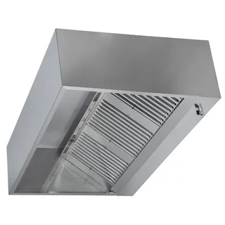 Cube Hood Depth 90 cm with LED Lighting and External Extraction - Length 5.2 m