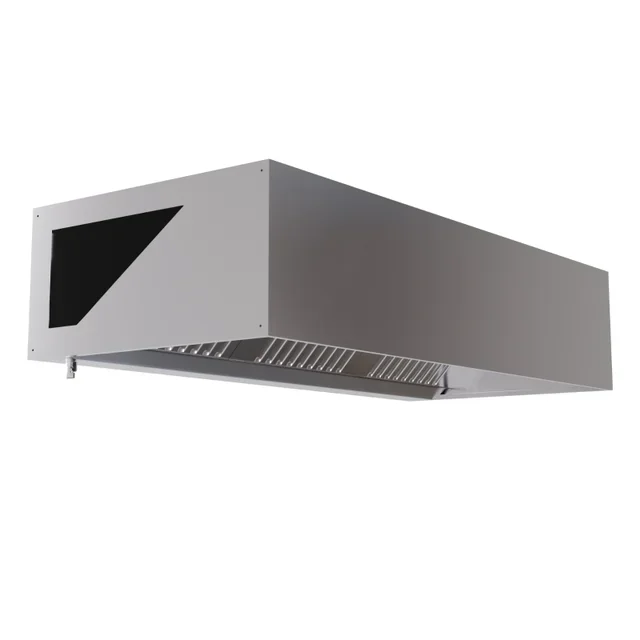 Cubic Exhaust Hood 1600x900 mm with LED Lighting - Motorless Version