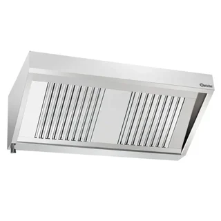 Professional Wall-Mounted Range Hood - Width 140 cm x Depth 70 cm with Integrated Lighting