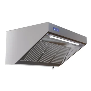 Professional Snack Range Hood Complete 700x1600 mm - Integrated Motor, LED Lighting and Speed Controller