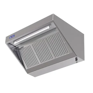 Professional Snack Range Hood Complete 700x1600 mm - Integrated Motor, LED Lighting and Speed Controller