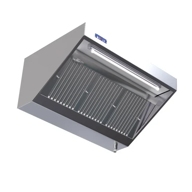 Professional Snack Hood 1600x900 mm - Integrated Motor + LED Lighting + Speed Controller - Refurbished